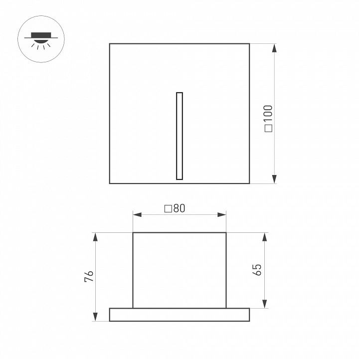 Встраиваемый светильник arlight lt-tie 050877