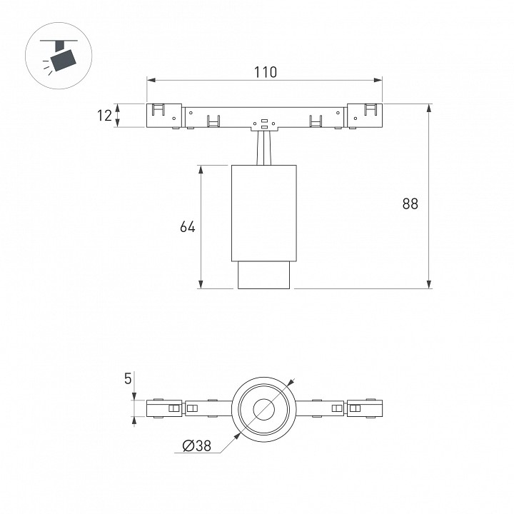 Светильник на штанге arlight microcosm 051765