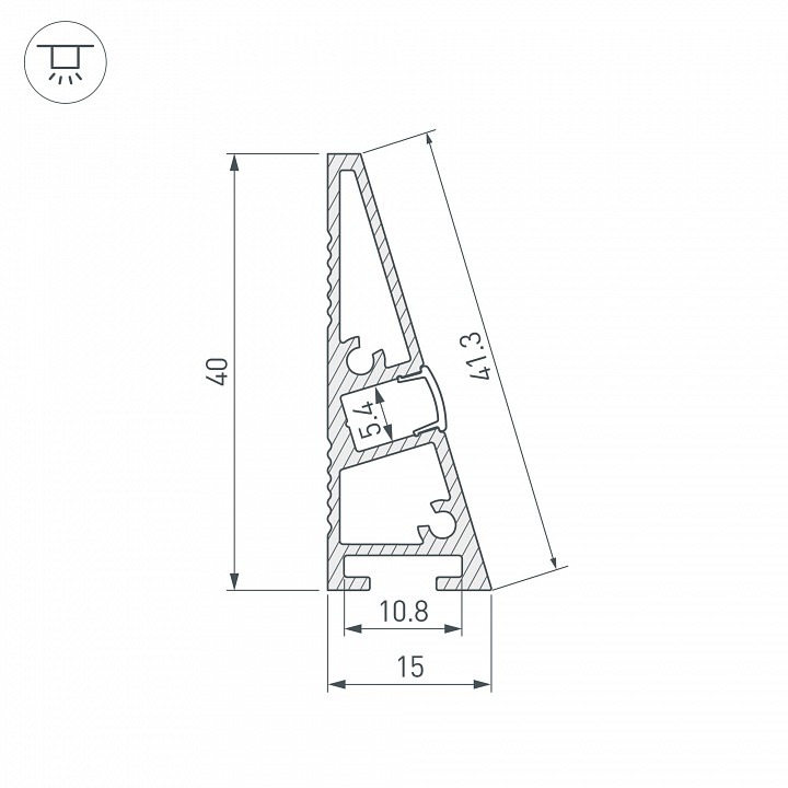 Профиль для плинтусов arlight plintus 052398