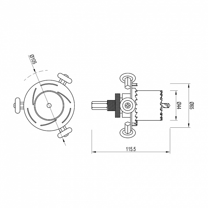 Крепление для шнура arlight drill 052997