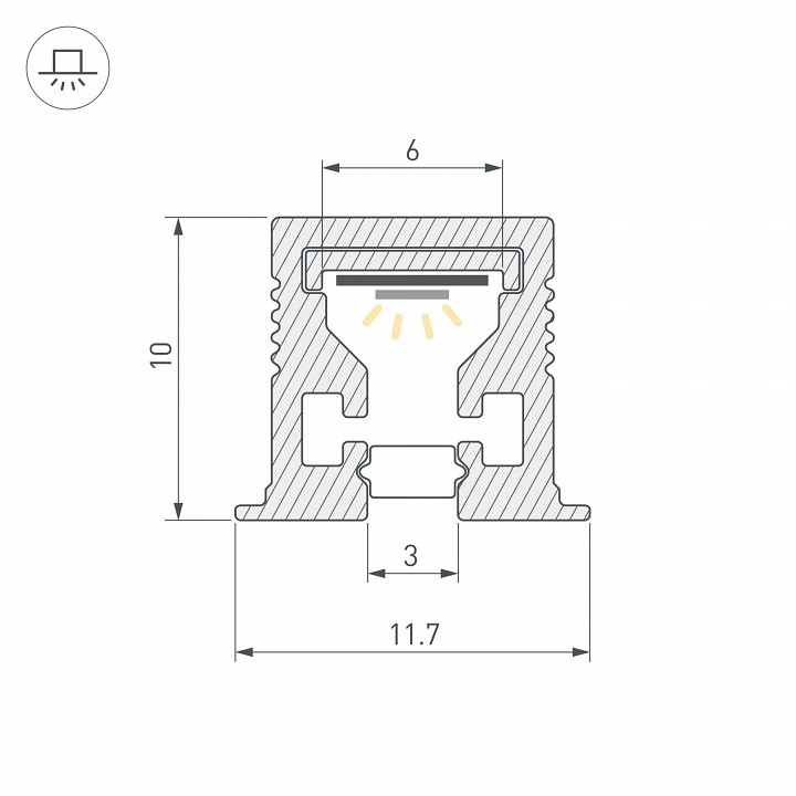Короб встраиваемый arlight sl-mini 055322