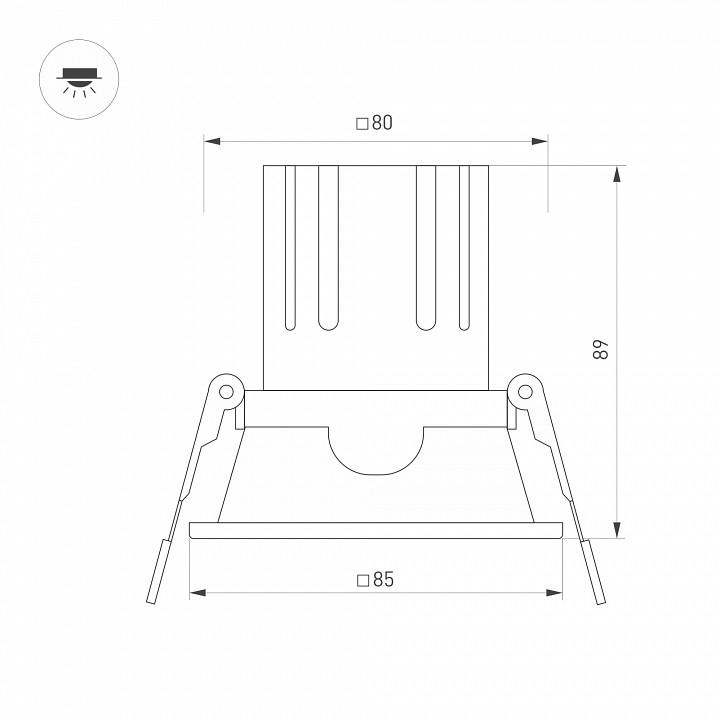 Встраиваемый светильник arlight ms-flow 055930