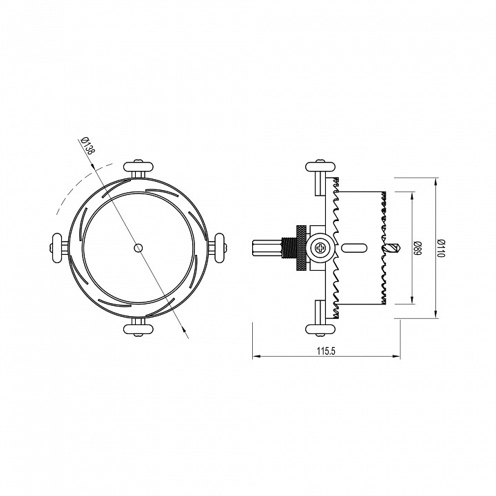 Крепление для шнура arlight drill 056393