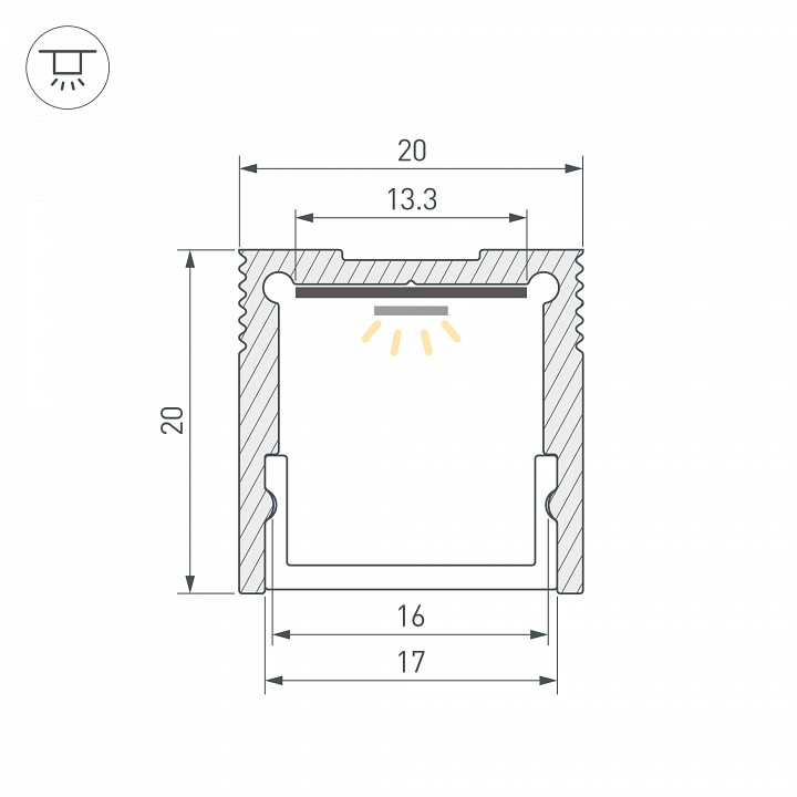 Профиль накладной arlight sl-slim 059789