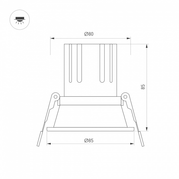 Встраиваемый светильник arlight ms-flow 060923