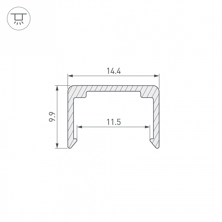 Профиль накладной arlight wph-flex 062505