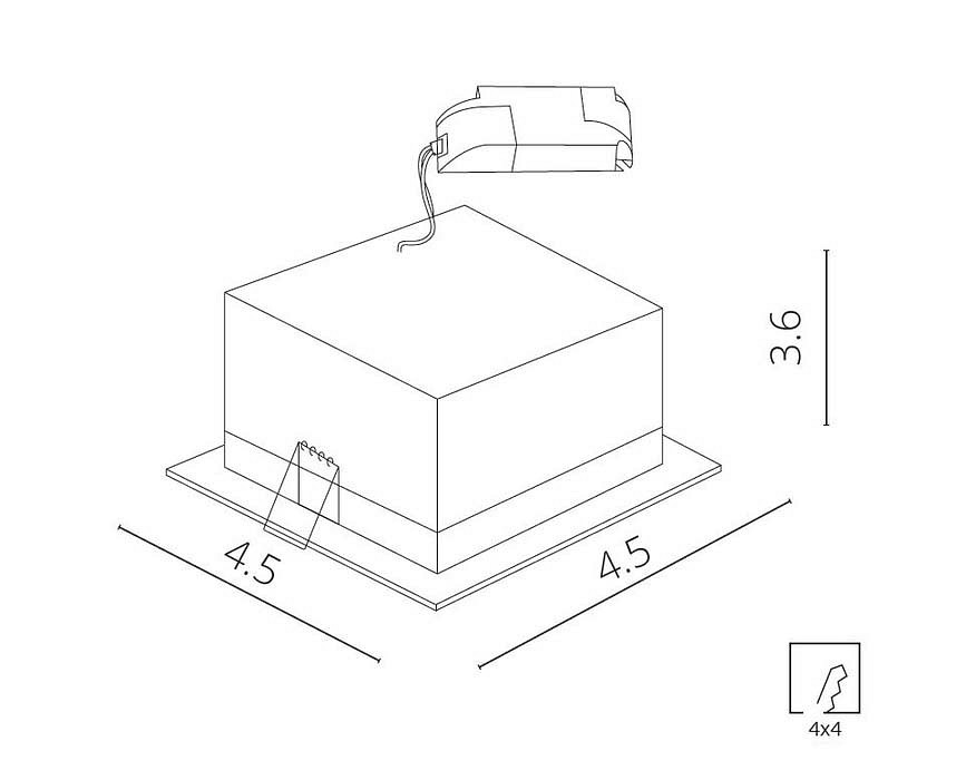 Встраиваемый светильник arte lamp grill a3153pl-1bk