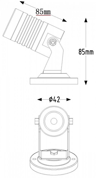 Светильник на штанге deko-light mini i amber 730238