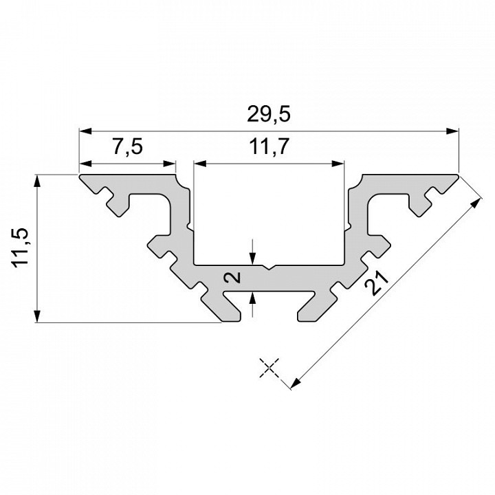 Профиль накладной deko-light av-01-10 970400
