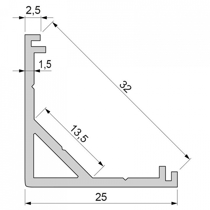 Профиль накладной deko-light av-03-12 970438