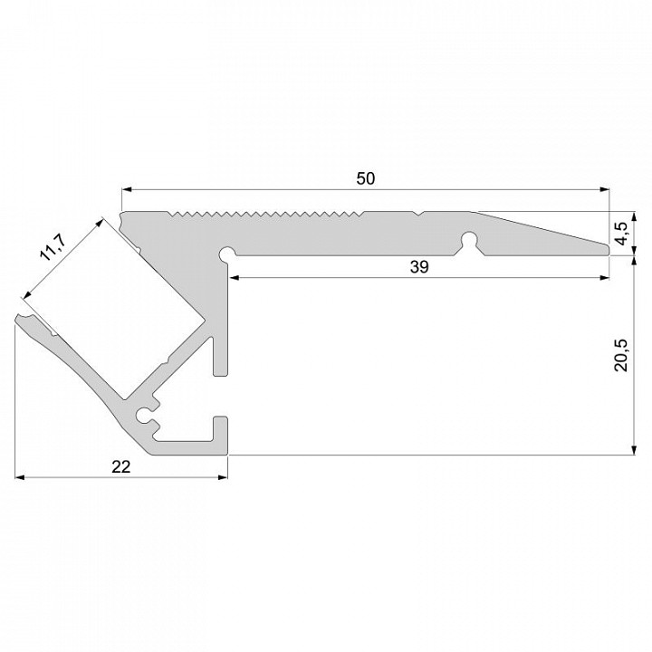 Профиль накладной deko-light al-01-10 970500
