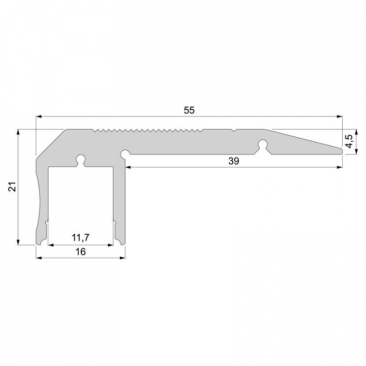 Профиль накладной deko-light al-02-10 970520