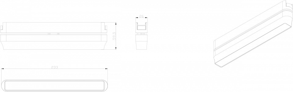 Накладной светильник denkirs air linear dk5303-bk