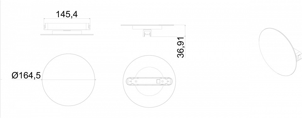 Накладной светильник denkirs air reflex dk5320-bk
