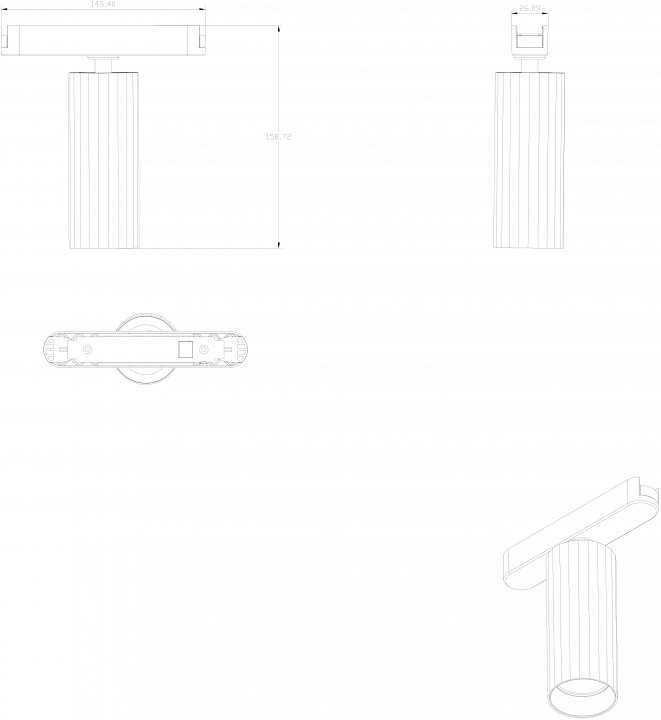 Светильник на штанге denkirs air spot dk5341-bk