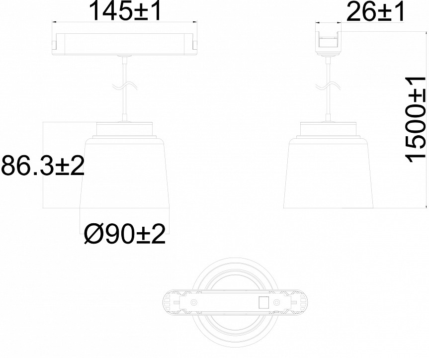 Подвесной светильник denkirs air hang dk5347-bk