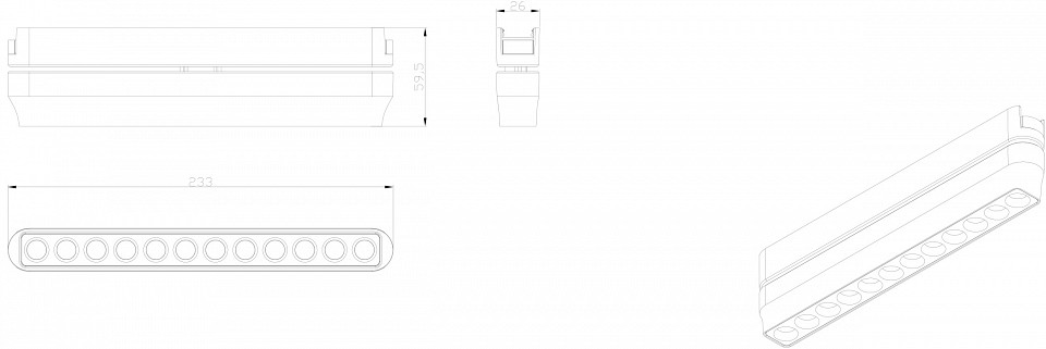 Накладной светильник denkirs air grill dk5368-bk