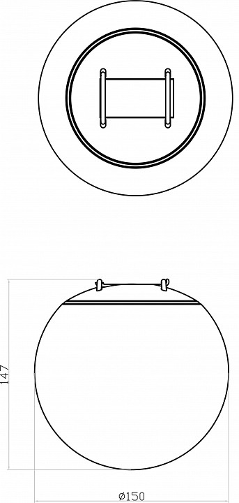 Накладной светильник denkirs belty orb dk5550-bk