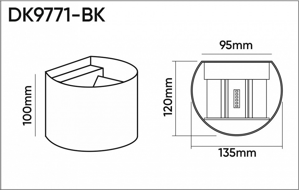 Накладной светильник denkirs  dk9771-bk