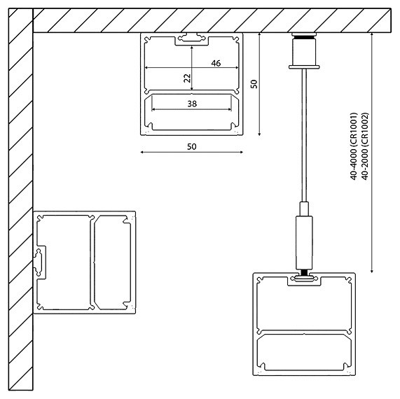 Профиль накладной designled ls 00-00010368