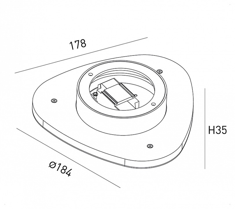 Накладной светильник designled ml ml-tr184-bl-ww