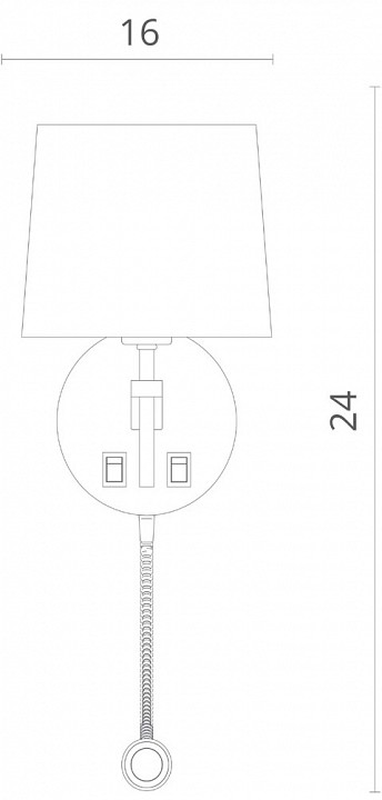Бра с подсветкой divinare soprano 1341/02 ap-2