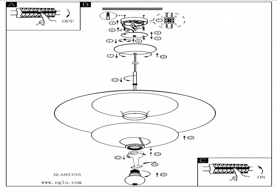 Подвесной светильник eglo nuvano 95755