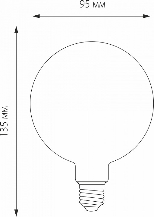 Лампа светодиодная elektrostandard g95 f e27 6вт 3300k a048264