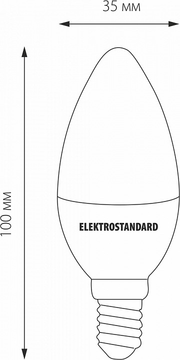 Лампа светодиодная elektrostandard свеча f e14 7вт 4200k a049063