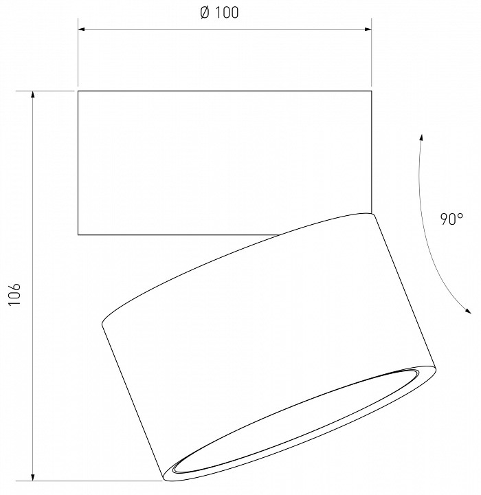 Накладной светильник elektrostandard klips a050528