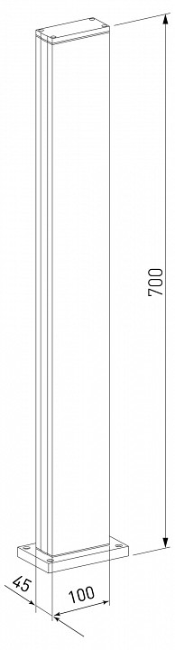 Наземный низкий светильник elektrostandard flat a053316