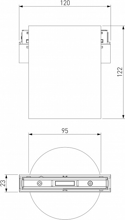 Накладной светильник elektrostandard slim magnetic a063496