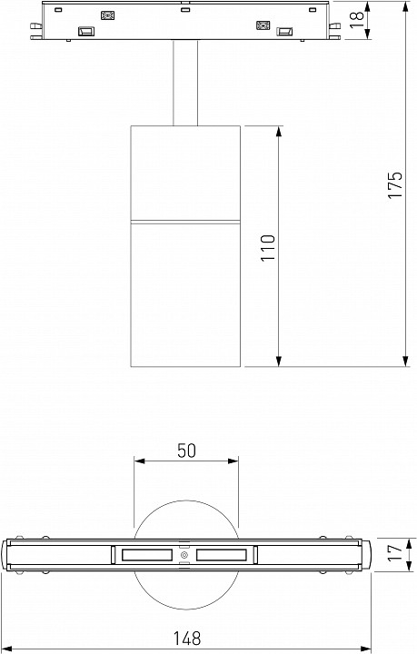 Светильник на штанге elektrostandard slim magnetic a063537