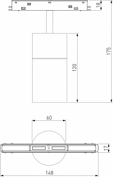 Светильник на штанге elektrostandard slim magnetic a063538
