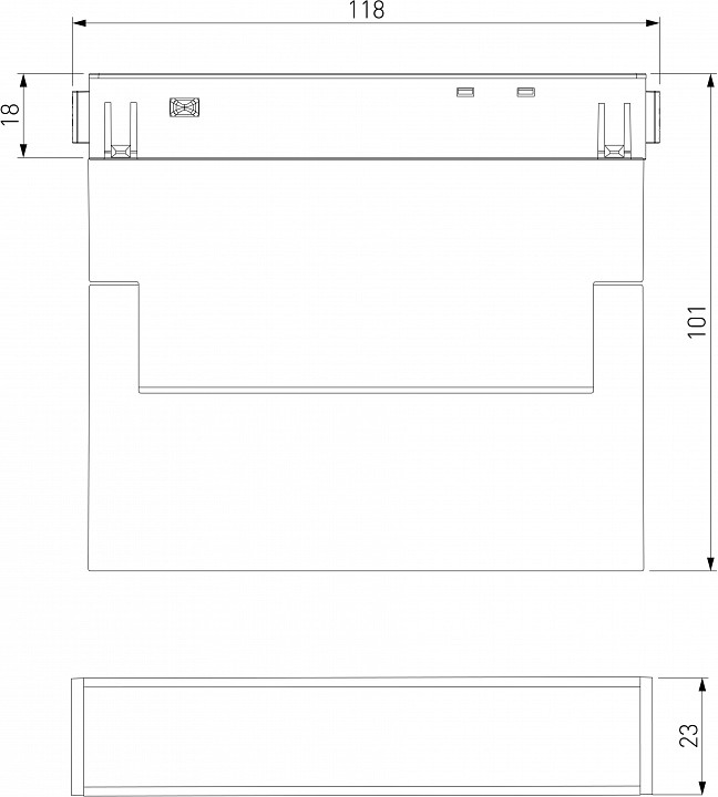 Накладной светильник elektrostandard slim magnetic a063542