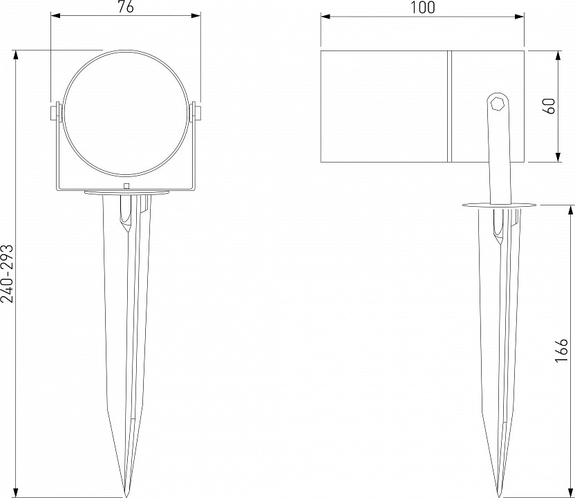 Наземный низкий светильник elektrostandard landscape a064423