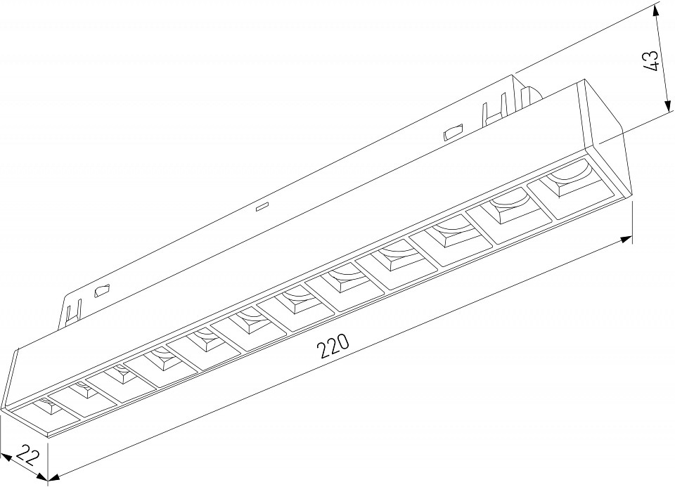 Встраиваемый светильник elektrostandard slim magnetic a064529