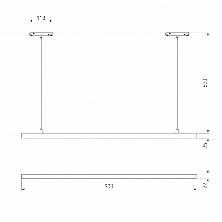 Подвесной светильник elektrostandard slim magnetic a064802