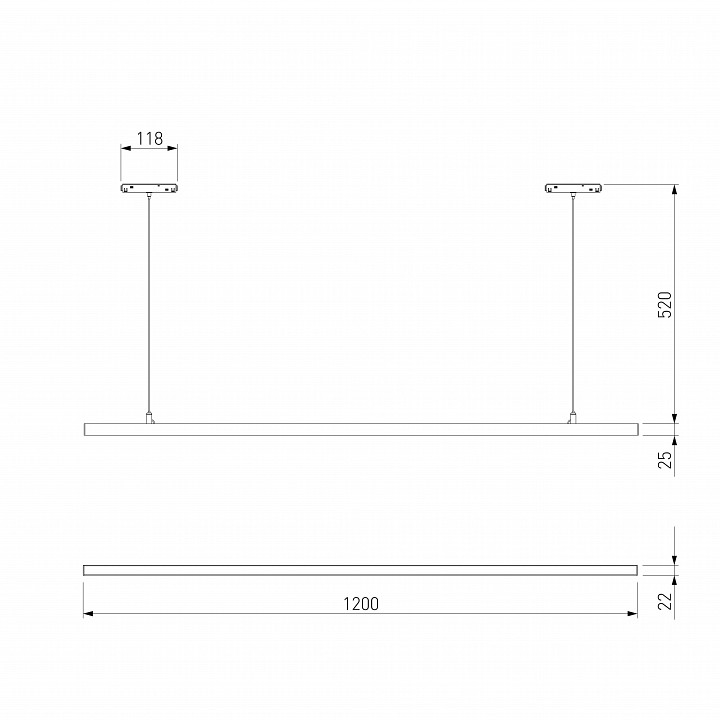 Подвесной светильник elektrostandard slim magnetic a064803