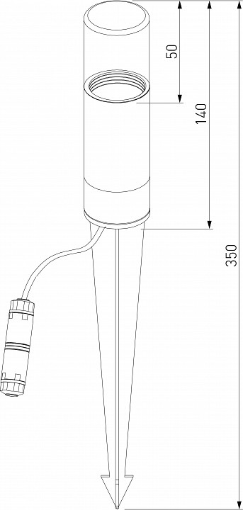 Наземный низкий светильник elektrostandard hidden a066035