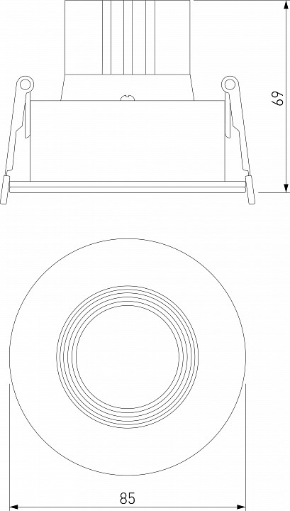 Встраиваемый светильник elektrostandard artis a066136