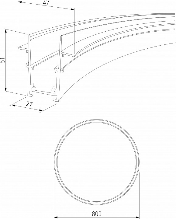Трек встраиваемый elektrostandard slim magnetic a066494
