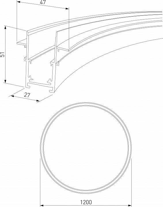 Трек встраиваемый elektrostandard slim magnetic a066496