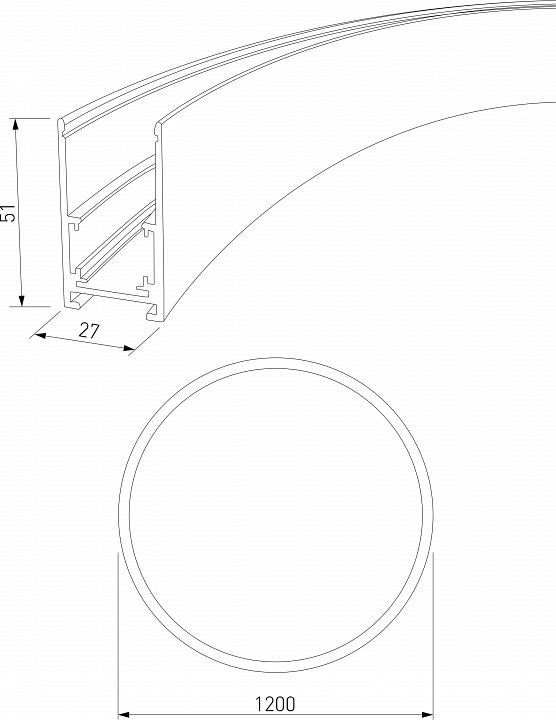 Трек накладной elektrostandard slim magnetic a066498