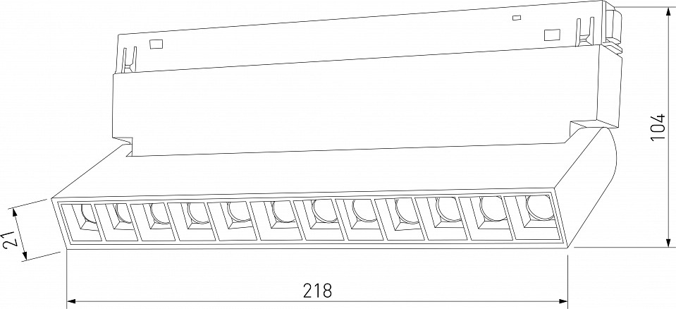 Накладной светильник elektrostandard slim magnetic a066587