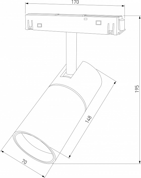 Накладной светильник elektrostandard slim magnetic a066589