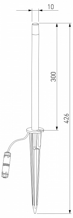 Наземный низкий светильник elektrostandard lumos a066688