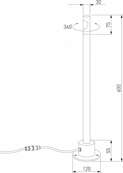 Наземный низкий светильник elektrostandard latent a066695