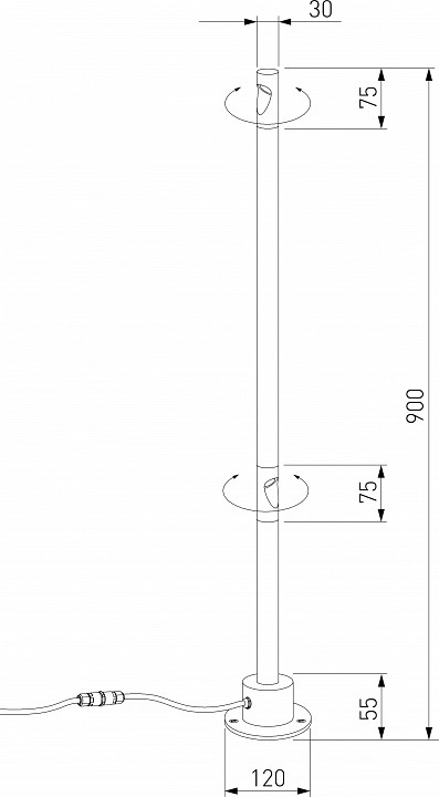 Наземный низкий светильник elektrostandard latent a066696