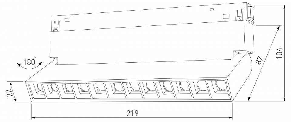 Накладной светильник elektrostandard slim magnetic a067370